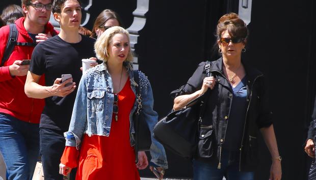 Jazmin Grace Grimaldi with her mother Tamara Rotolo and Ian Mellencamp are in New York, NY on May 7, 2019.