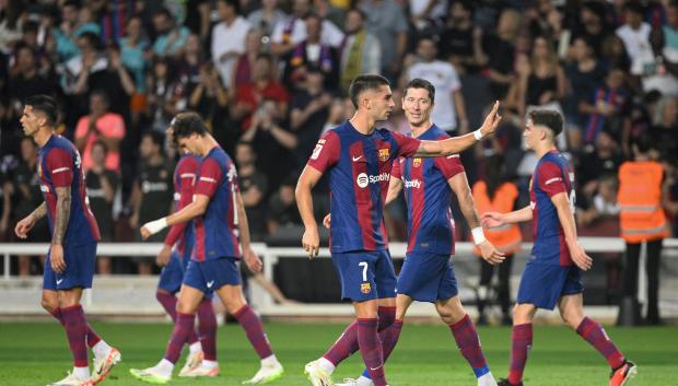 Ferran Torres celebra su gol