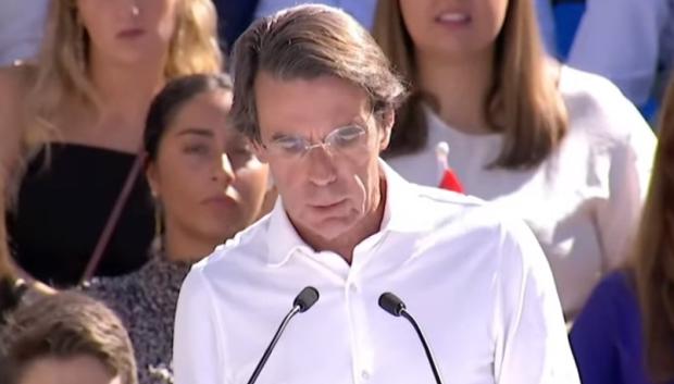 Aznar en un momento de su discurso