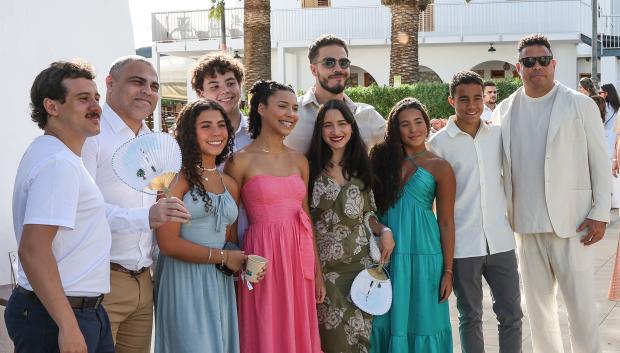 Former soccerplayer Ronaldo Nazario during his weeding with Celina Locks  in Ibiza 25 September 2023