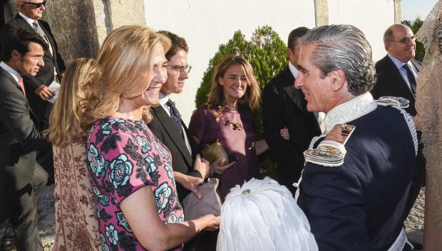 Infanta Cristina during the wedding of Javier Prado and Catalina Vereterra Gastearen in Medina Sidonia (Cadiz) on Saturday, 30 September 2023.