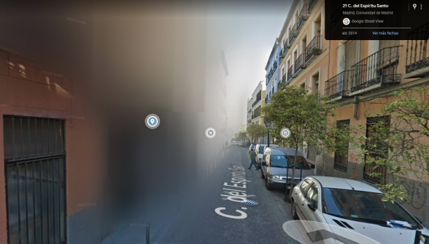 Imagen del número 21 de la calle Espíritu Santo, en Madrid