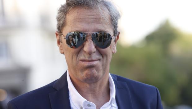 Journalist Paco Gonzalez during funeral of Pepe Domingo Castaño in Madrid 05 October 2023