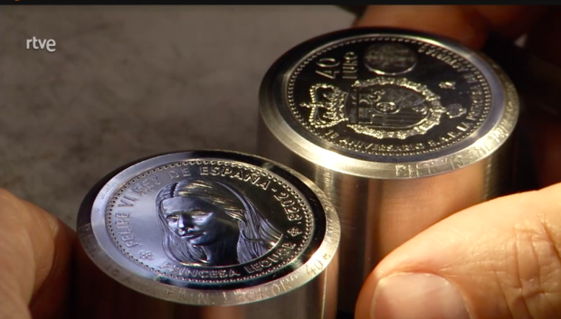 El programa de TVE Audiencia Abierta avanzó las imágenes de la nueva moneda