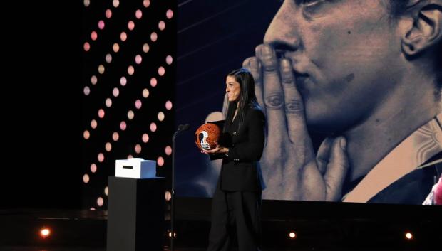 Jenni Hermoso, en el homenaje que recibió por parte de su equipo, el Pachuca mexicano