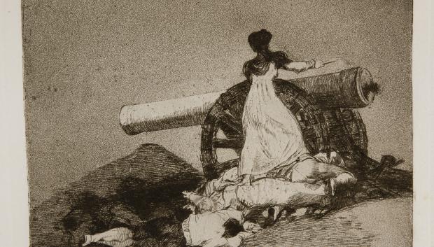 Agustina de Aragón en la batería del Portillo; Goya, Qué valor!, Los desastres de la guerra