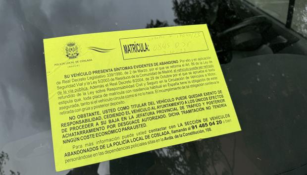 Si no se retira el coche, el ayuntamiento procederá a destruirlo