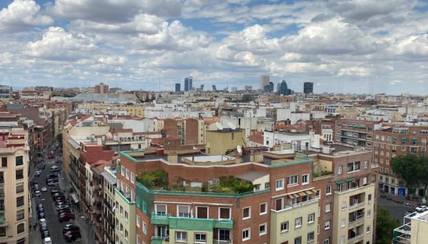 Vista de Madrid, ciudad con mayor parque inmobiliario de España
