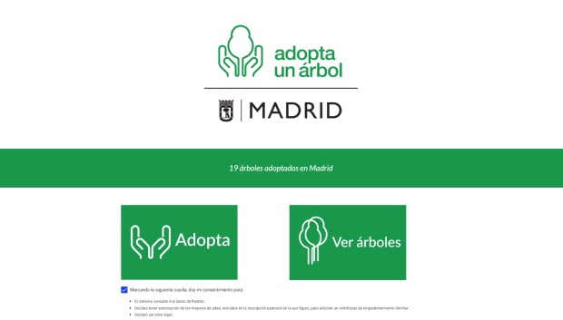 Página principal de Adopta un Árbol