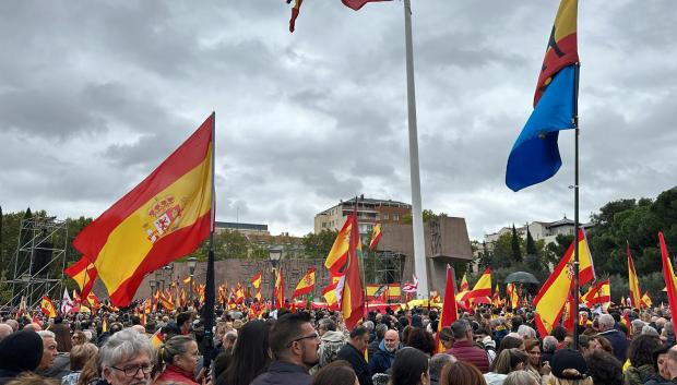 Cientos de banderas ondean en Colón contra la amnistía