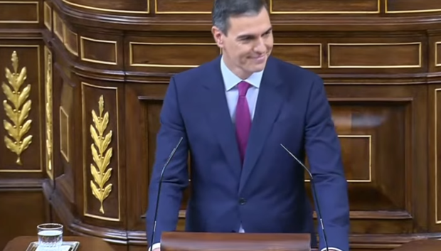 Pedro Sánchez en su investidura