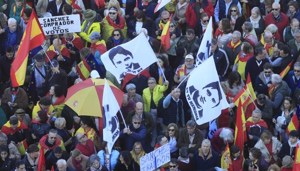 Manifestación contra la amnistía en Madrid