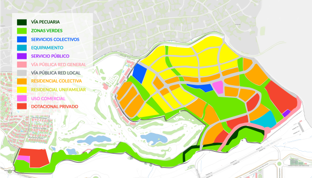 Mapa del proyecto de la Solana de Valdebebas