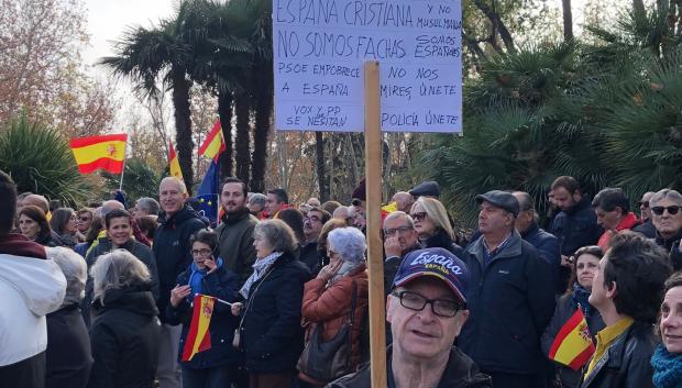 Pancartas en la manifestación