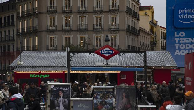 La plaza de Callao durante el puente de diciembre