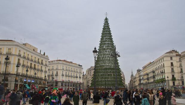 El árbol de Navidad en la Puerta del Sol