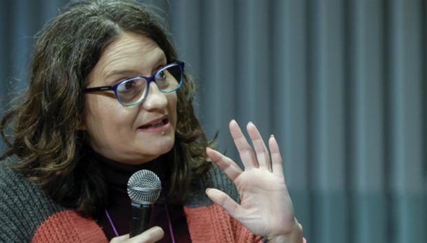 La exvicepresidenta del Gobierno valenciano, Mónica Oltra, en la presentación de un libro