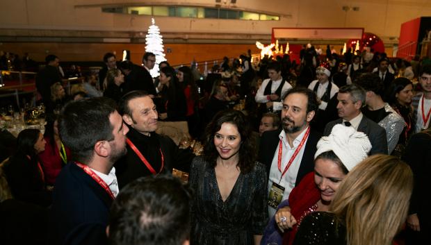 Isabel Diaz Ayuso during the concert of Sebastian Yatra in the starlite festival in Madrid. December 20 2023