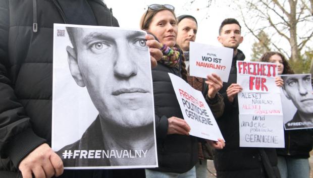 Manifestación en Alemania para reclamar la liberación en Rusia del opositor Alexei Navalni