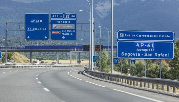 El cambio afecta también a la AP-51 y a la AP-61 que afectan a Segovia y Ávila