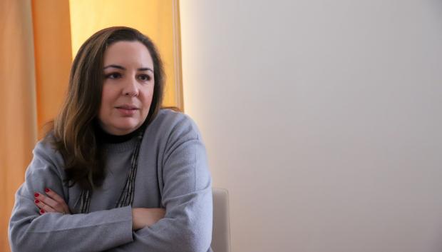 Ángela Manzano, durante la entrevista