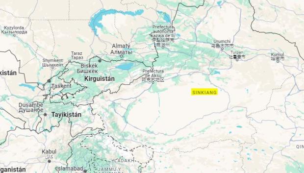 Región china de Xinjiang, cerca de la frontera con Kirguistán