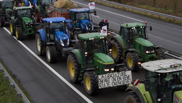 Protesta de agricultores franceses