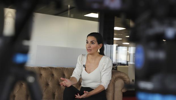Rocío Monasterio, durante la entrevista con El Debate