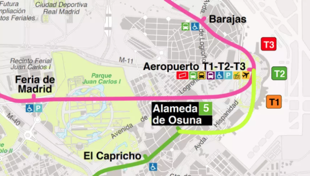 Conexión de la Línea 5 de Metro al aeropuerto