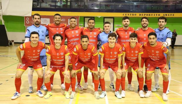 Plantilla del Cordoba Patrimonio ante el Betis Futsal