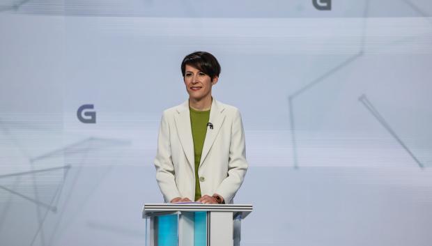 La candidata del BNG, Ana Pontón, en el debate