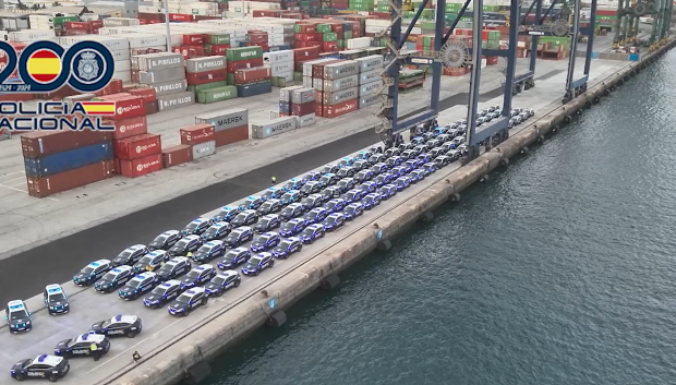 Imagen de la impresionante flota en el puerto canario
