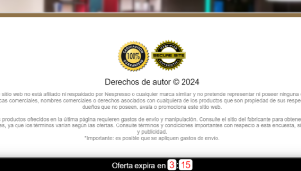 No está afiliada a Nespresso