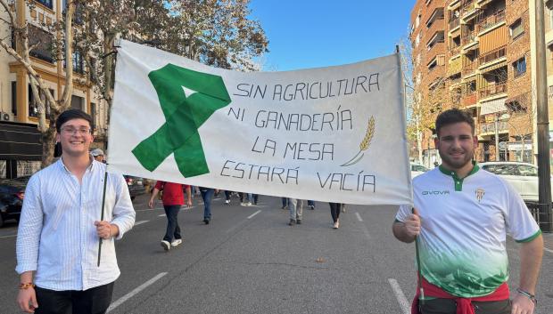 Agricultores a su paso por el centro de Córdoba