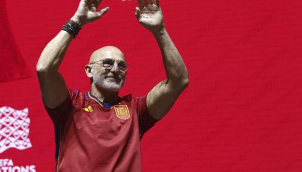 Luis de la Fuente, el pasado mes de junio en la celebración de la selección española de la Nations League