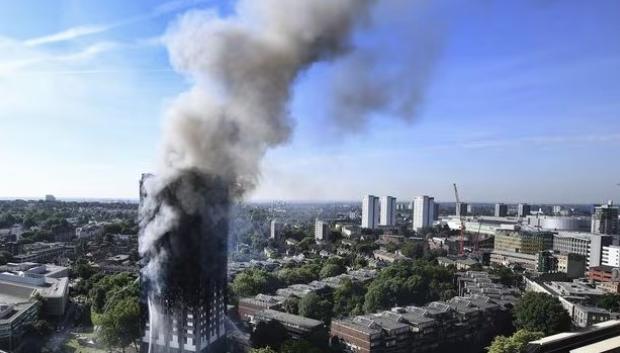 Incendio de la torre Grenfell, en Londres, en 2017