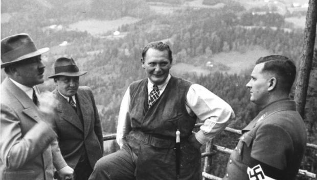 Hitler, Bormann, Göring y Baldur von Schirach en Obersalzberg en 1936