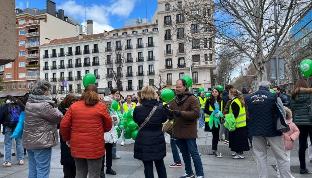 Globos verdes en la Marcha por la vida