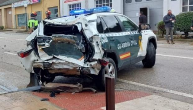 Cuando un coche patrulla sufre un accidente, no se repone