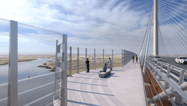 Recreación del puente de la SE-40 sobre el río Guadalquivir prevista por el Gobierno