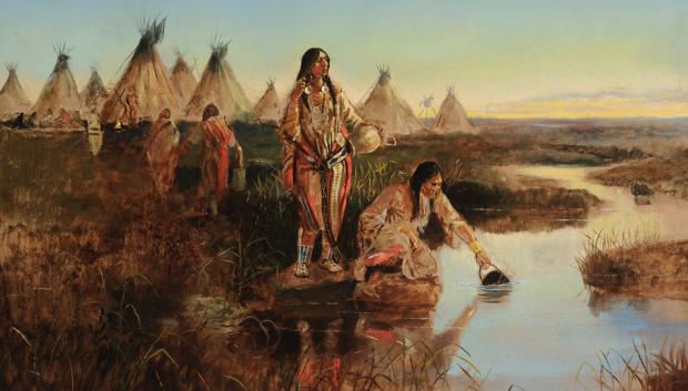 Water for Camp, que representa la vida cotidiana de las mujeres nativas americanas