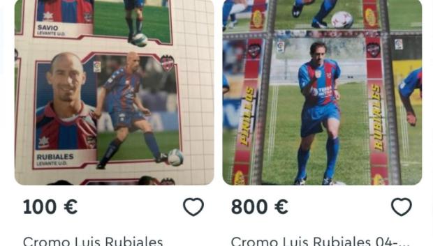 Cromos de Luis Rubiales en el Levante UD