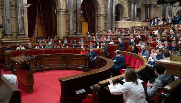 Una sesión plenaria en el Parlament de Cataluña el pasado marzo