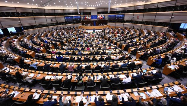La sesión plenaria del Parlamento Europeo, en Bruselas