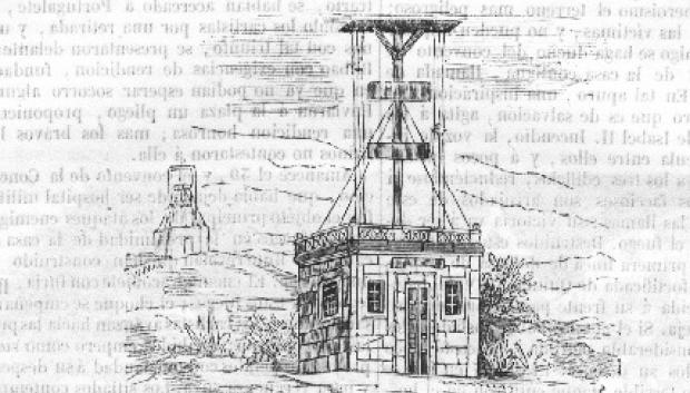 Telégrafo óptico utilizado durante la Primera Guerra Carlista