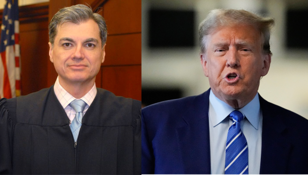 El juez Juan Merchán y el expresidente Donald Trump