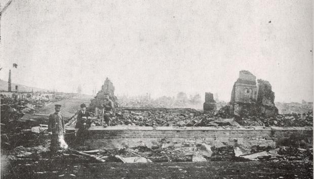 Las ruinas de Nikolayevsk tras la masacre