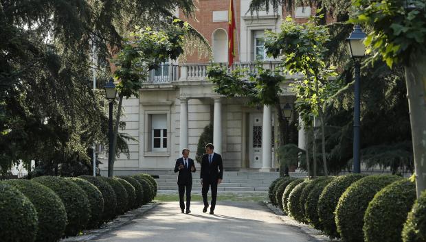 Spain's Prime Minister Pedro Sanchez and European Council President Donald Tusk an official meeting at Moncloa palace, in Madrid, on Tuesday 19, June 2018.