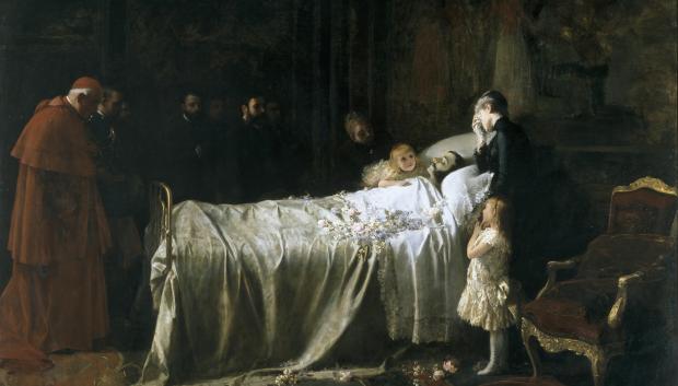 Muerte de Alfonso XII o el Último Beso (1887) de Juan Antonio Benlliure