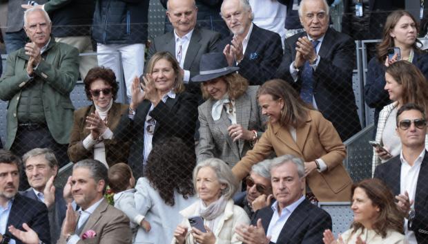 infanta Elena de Borbon , Xisca Perello and Rafael Nadal Perello during Masters Series Madrid in Madrid on Monday, 29 April 2024.